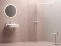 Walk-In Wall Szett 130, zuhanykabin matt fehér+transparent