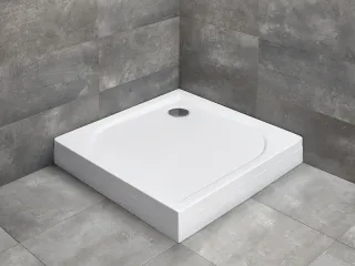 Delos C szögletes zuhanytálca lábbal 80x80 fehér, ajándék szifonnal
