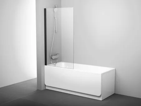 PVS1-80 kádparaván fekete+transparent