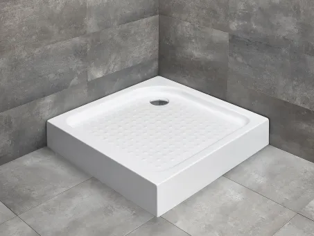 Rodos C szögletes zuhanytálca 90x90 fehér, ajándék szifonnal