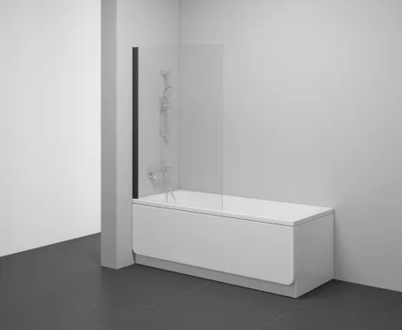 PVS1-80 kádparaván fekete+transparent