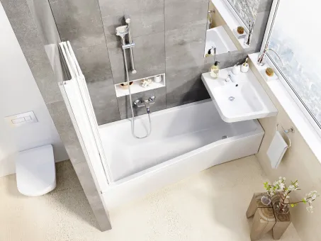 Állítható zuhanytartó rúd 972.00CR, 60 cm króm