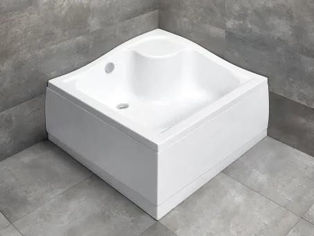 Korfu C szögletes zuhanytálca 90x90 fehér, ajándék szifonnal