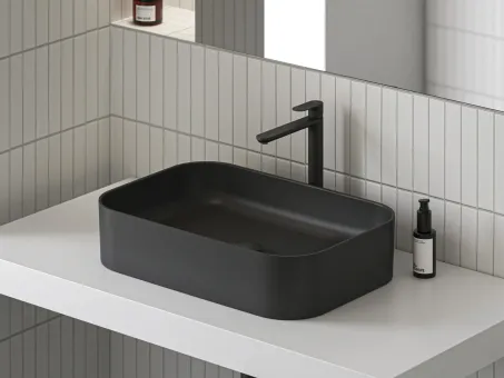 Eleganta álló mosdócsaptelep 335 mm leeresztő nélkül EL 015.20BLM, Black Matt