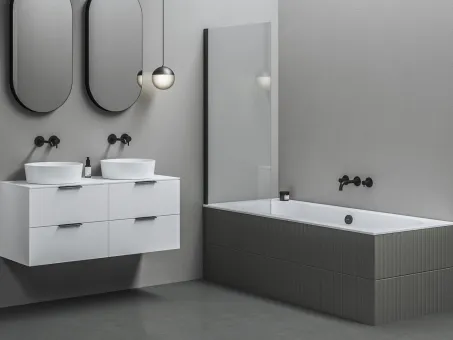 NVS1-80 kádparaván fekete+transparent