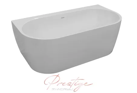 New Velvet különleges akril kád 160x85 fekete előlappal, fehér lefolyóval