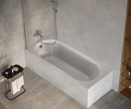 NVS1-80 kádparaván krómhatású+transparent