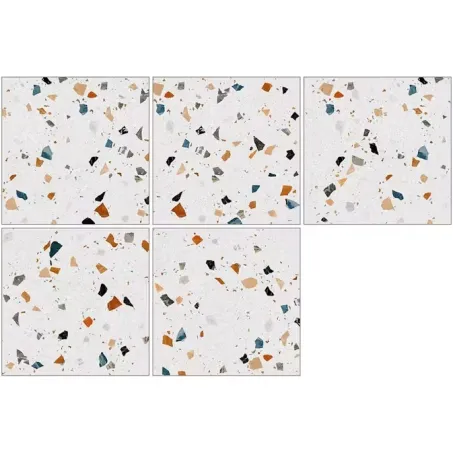 Terazzo Multicolor 60x60 Csempe Padlóburkoló,Járólap Rektifikált Matt