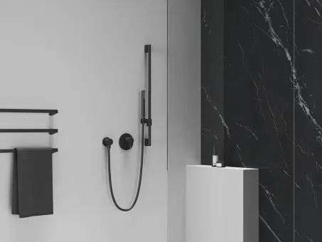 Állítható zuhanytartó rúd 70 cm 974.20BLM, Black Matt