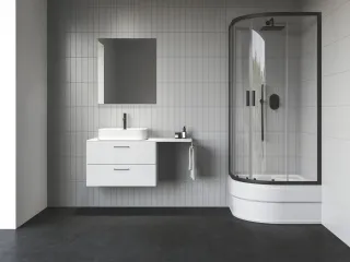 Blix II NBLCP4 Sabina 90x90 zuhanykabin fekete+transparent