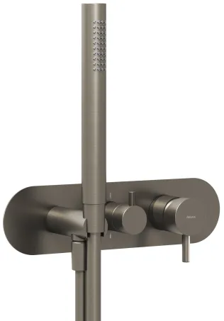 Espirit falba süllyesztett csaptelep szettel, kétutas, belső egység nélkül ES 065.20GB.O2.RB07D.+S, Graphite Brushed