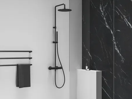 Espirit termosztátos zuhanyoszlop szettel ES 091.20BLM, Black Matt