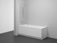 NVS1-80 kádparaván matt fehér+transparent