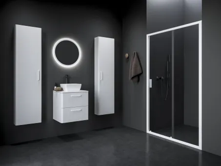 Blix II NBLDP2 100 zuhanyajtó matt fehér+transparent