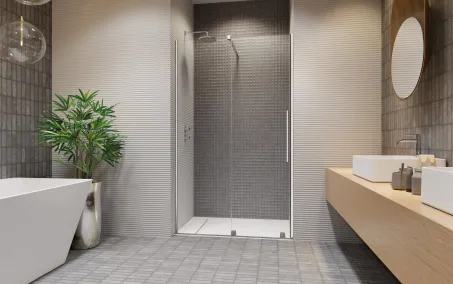 Furo DWJ zuhanyajtó 160 átlátszó jobbos