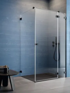 Essenza Pro Black KDJ szögletes fekete zuhanykabin 90x90 átlátszó balos