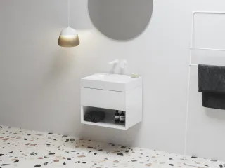 SD Lite 60 fürdőszobai szekrény mosdó alá fehér