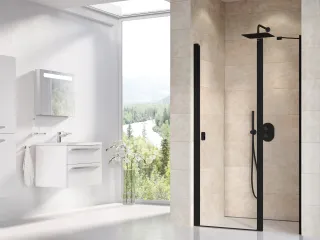 Chrome CSD2-110 zuhanyajtó fekete+transparent