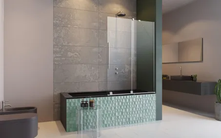 Furo PND II kádparaván 160 átlátszó balos