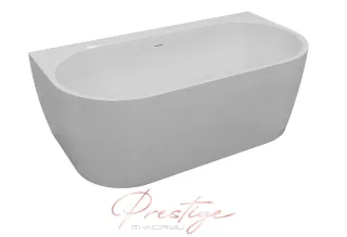 New Velvet különleges akril kád 160x85 fehér előlappal, króm lefolyóval
