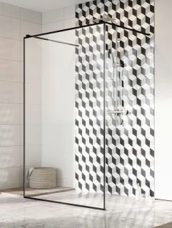 Modo New Black I Frame Walk-in fekete zuhanyfal 120 átlátszó
