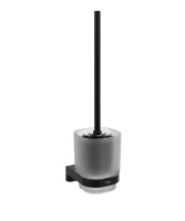 Chrome CR II 410.20BLM WC-kefe-tartó kefével és tartállyal, matt fekete