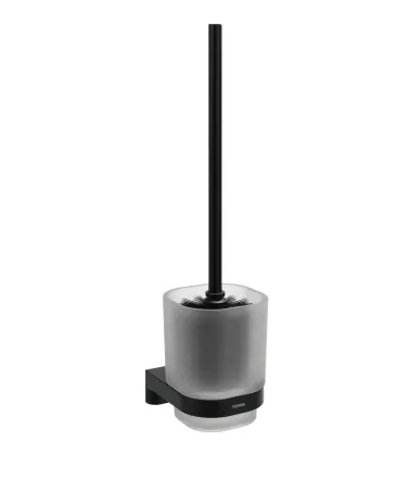 Chrome CR II 410.20BLM WC-kefe-tartó kefével és tartállyal, matt fekete