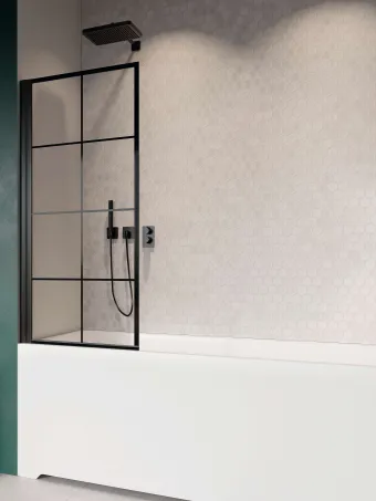 Nes Black PNJ I Factory fekete kádparaván 70 átlátszó balos