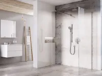 Walk-In Corner Szett 120x80, zuhanykabin krómhatású+transparent