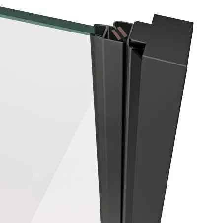 COOL! COSD2-120 zuhanyajtó fekete+transparent