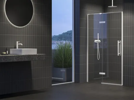 COOL! COSD2-100 zuhanyajtó matt fehér+transparent