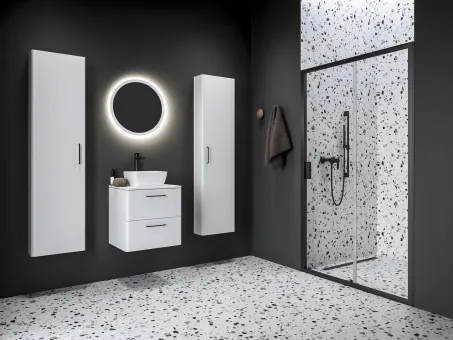 Blix II NBLDP2 110 zuhanyajtó fekete+transparent