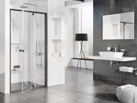 Pivot PDOP2-120 zuhanyajtó fekete+transparent