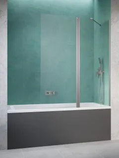 Nes Brushed Nickel PND II szálcsiszolt króm kádparaván 140 átlátszó jobbos