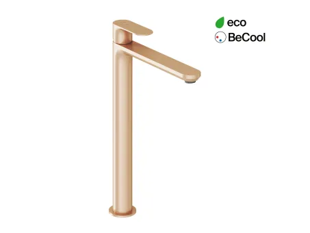 Eleganta álló mosdócsaptelep BeCool 335 mm leeresztő nélkül EL 015.61RGB, Rose Gold Brushed