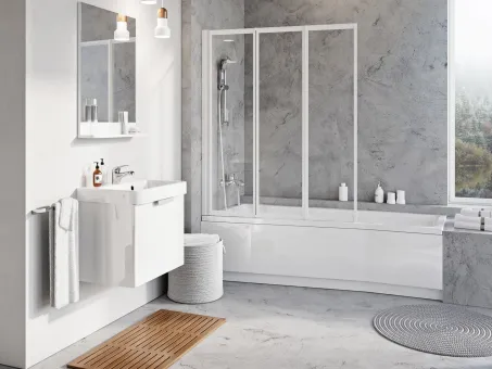 VS3 100  kádparavánfehér+transparent