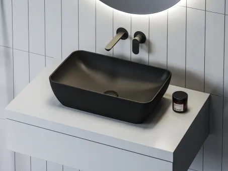 Uni Slim 50 R kerámiamosdó, matt fekete