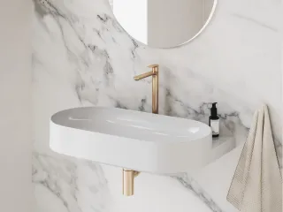 Eleganta álló mosdócsaptelep BeCool 335 mm leeresztő nélkül EL 015.61RGB, Rose Gold Brushed