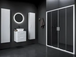 Blix II NBLDP4 120 zuhanyajtó matt fehér+transparent