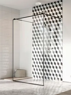 Modo X Black I Frame Walk-in fekete zuhanyfal 140 átlátszó