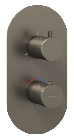 Espirit termosztátos falba süllyesztett csaptelep, háromutas, belső egység nélkül ES 067.20GB.O3.RB07C, Graphite Brushed