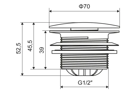 Lefolyó dugó térben álló kádakhoz - matt fekete