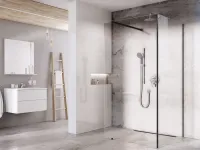 Walk-In Corner Szett 120x80, zuhanykabin fekete+transparent