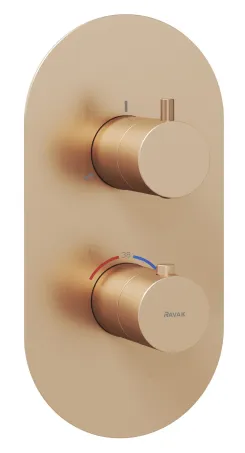 Espirit termosztátos falba süllyesztett csaptelep, háromutas, belső egység nélkül ES 067.60RGB.O3.RB07C, Rose Gold Brushed