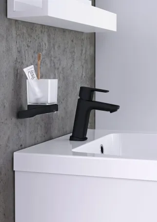 10° pohártartó TD 210.20BL, matt fekete, matt üveg