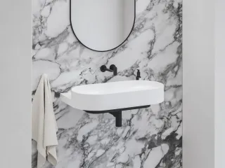 Eleganta falba süllyesztett mosdócsaptelep belső egység nélkül EL 019.20BLM.O1.RB07B, Black Matt