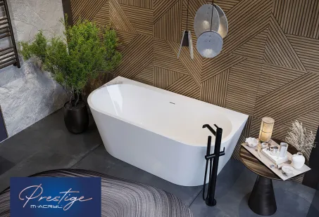 Optima különleges akril kád 160x75 Matt fekete előlappal