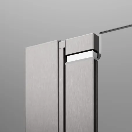Nes Brushed Nickel DWS B szálcsiszolt króm zuhanyajtó jobbos (ajtó 75 cm, fixfal 25 cm)