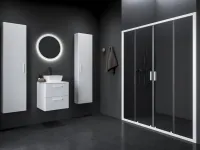 Blix II NBLDP4 130 zuhanyajtó matt fehér+transparent