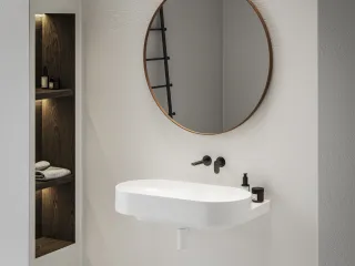 Eleganta falba süllyesztett mosdócsaptelep belső egység nélkül EL 019.20GB.O1.RB07B, Graphite Brushed